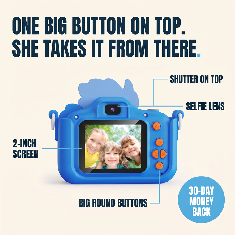 Clickasaur kids dino camera mechanism